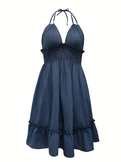 Vestido Halter Estampado Floral