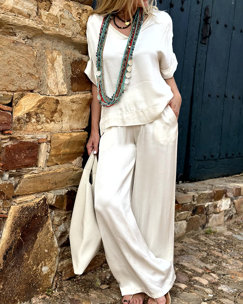 Conjunto Mujer Cómodo Blusa Pantalón