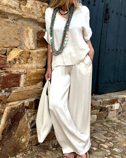 Conjunto Mujer Cómodo Blusa Pantalón