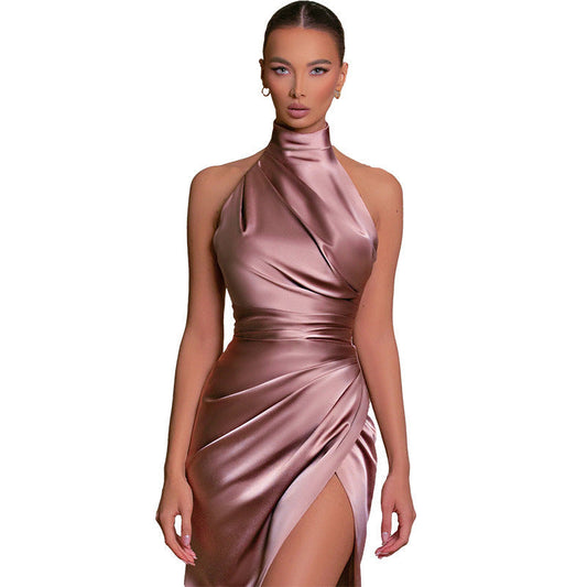 Vestido Largo Otoñal Sin Mangas Elegante - Vestiria