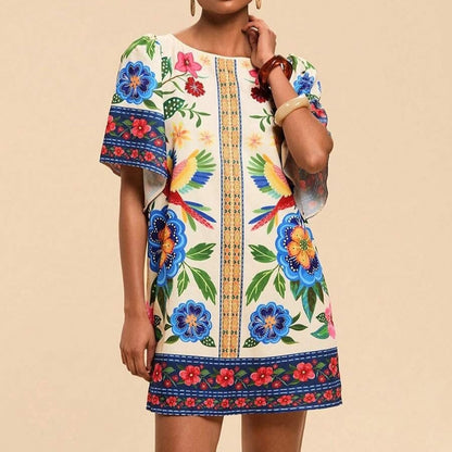 Vestido Mujer Estampado Florido Boho Chic