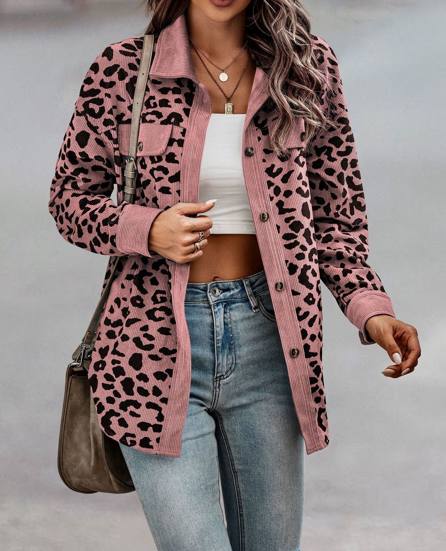Abrigo Leopardo Mujer Estilo Glamour