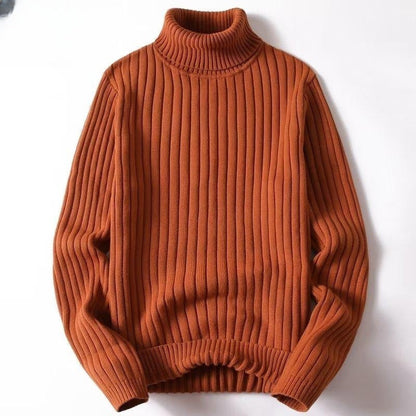 Jersey Cuello Alto Hombre Acanalado Cálido