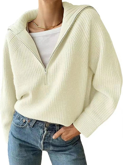Suéter Relajado Cuello Alto Manga Larga