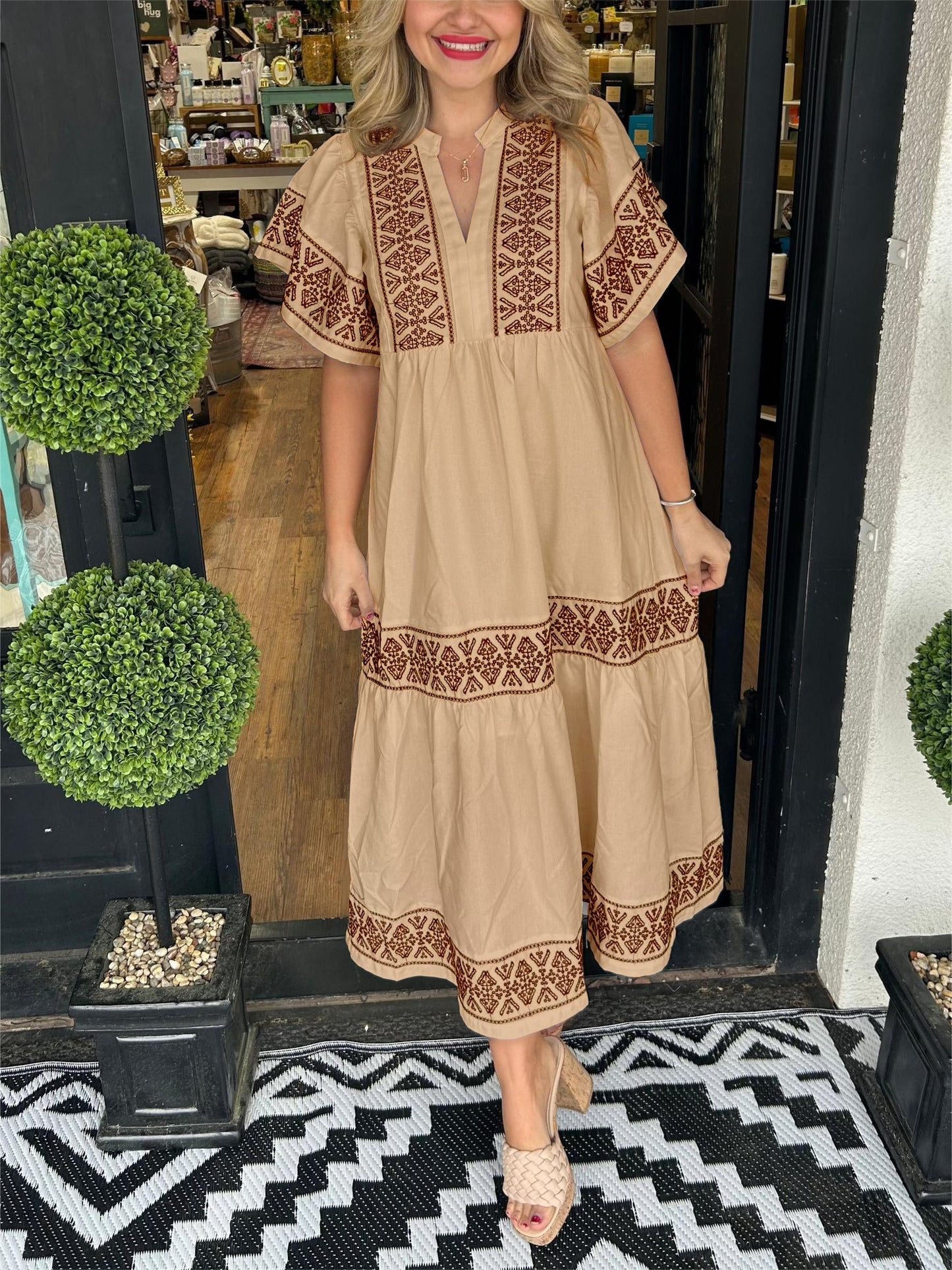 Vestido Elegante Verano Holgado Floral
