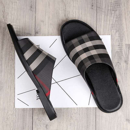 Sandalias Hombre Cuadriculadas Fáciles de Caminar