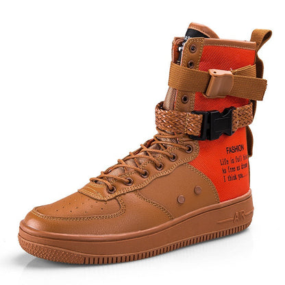 Botas Hombre Cuero Alto Resistente Urbano