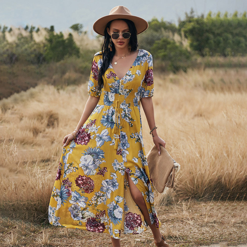 Vestido Playa Florales Verano