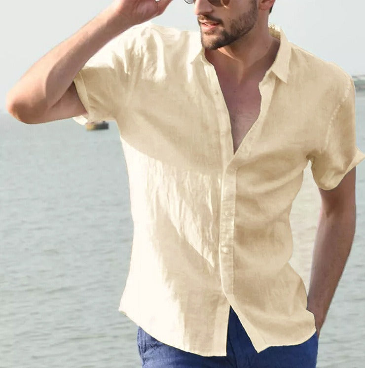 Camisa Hombre Lino Verano Ligera