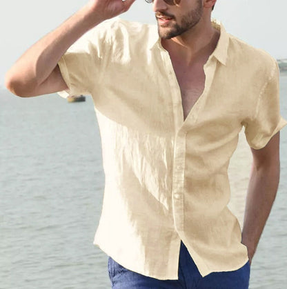 Camisa Hombre Lino Verano Ligera