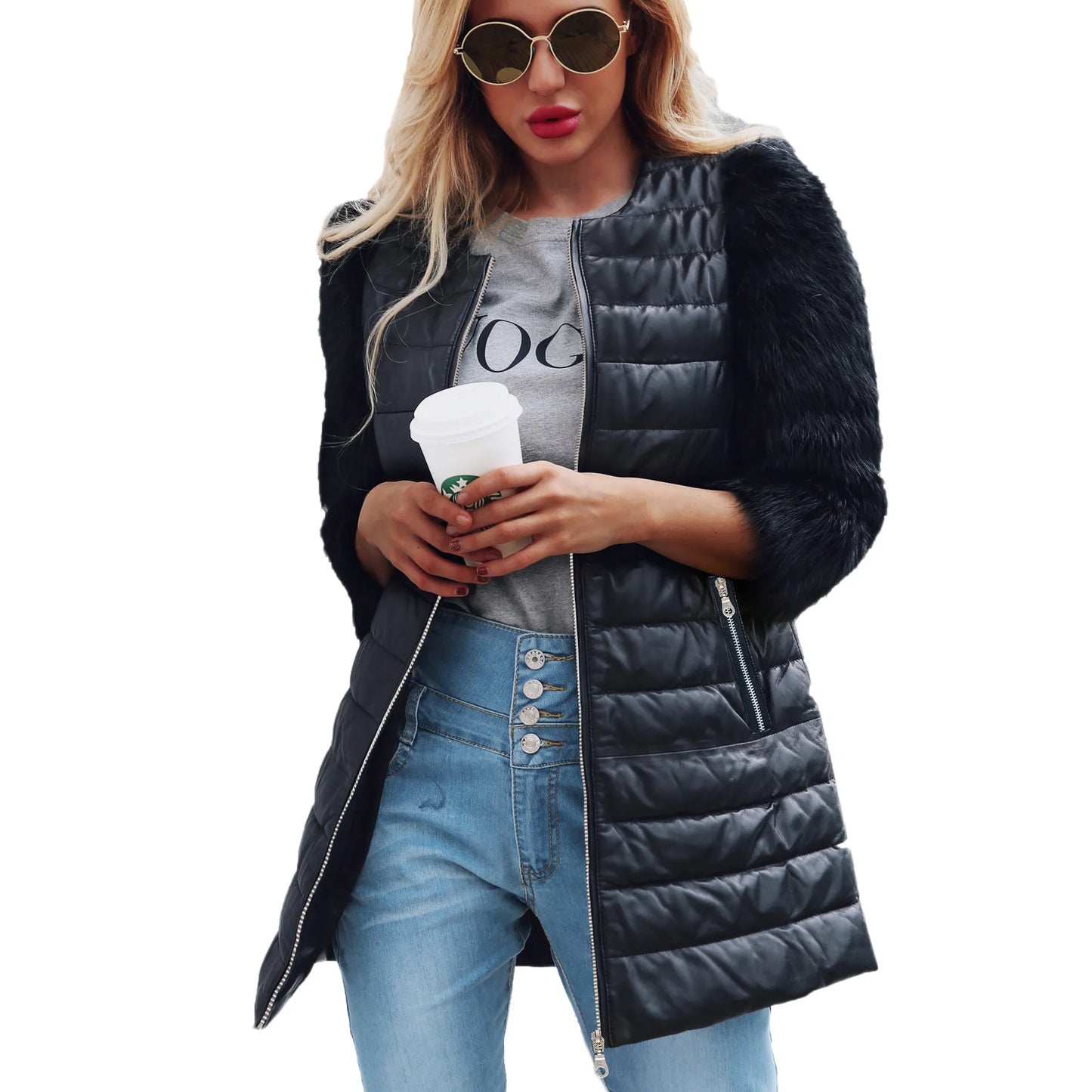 Chaqueta Invierno Mujer de Piel Sintética Cálida - Vestiria