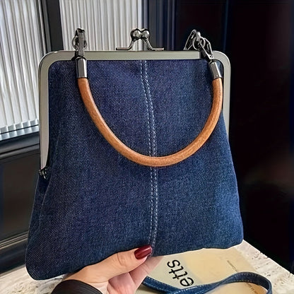 Bolso Bandolera Mujer Azul Jeans Estilo Urbano - Vestiria