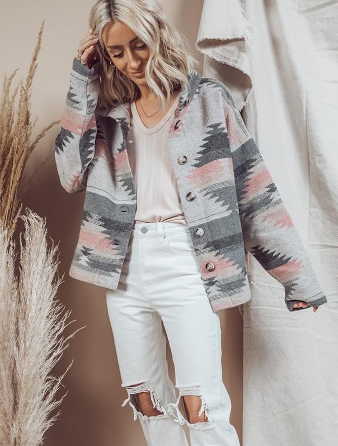Chaquetón Tejido Cuello Floral - Vestiria