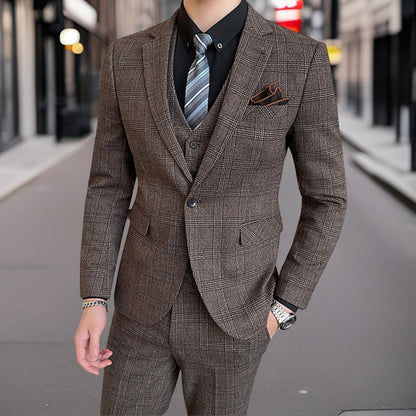Traje de Vestir Elegante a Rayas