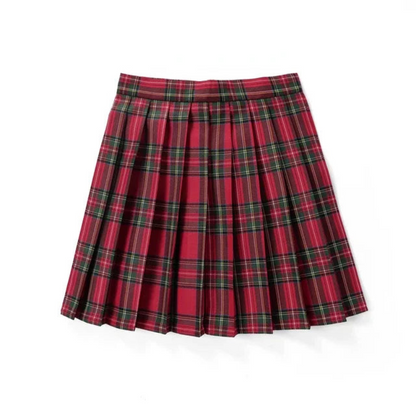 Minifalda escocesa plisada mujer