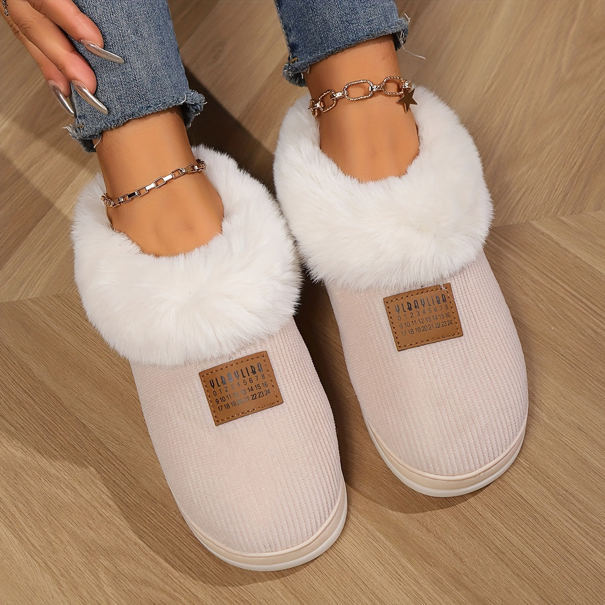 Zapatillas Mujer Piel Sintética Cálidas