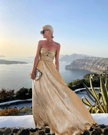 Vestido de Noche Elegante Fiesta Verano Largo para Mujer
