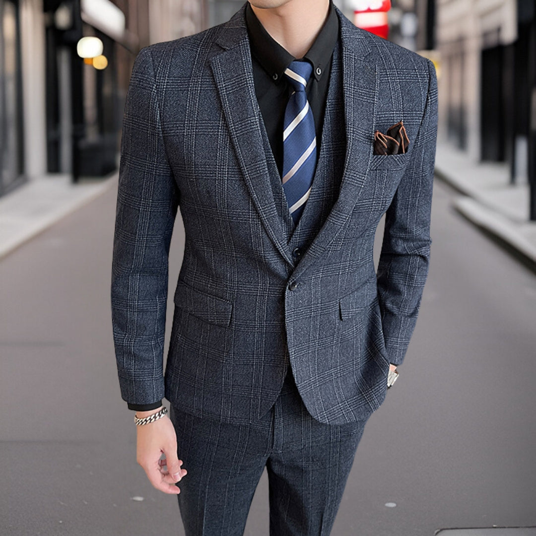 Traje de Vestir Elegante a Rayas - Vestiria