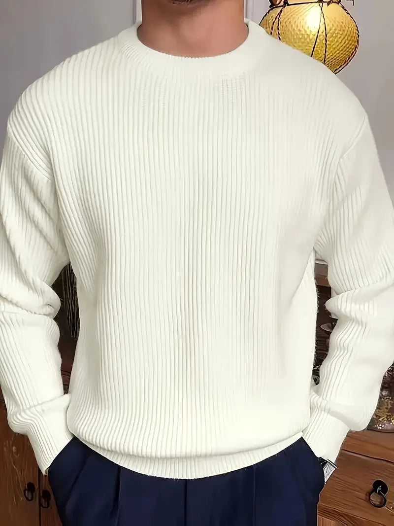 Sudadera Hombre Punto Grueso Cuello Redondo
