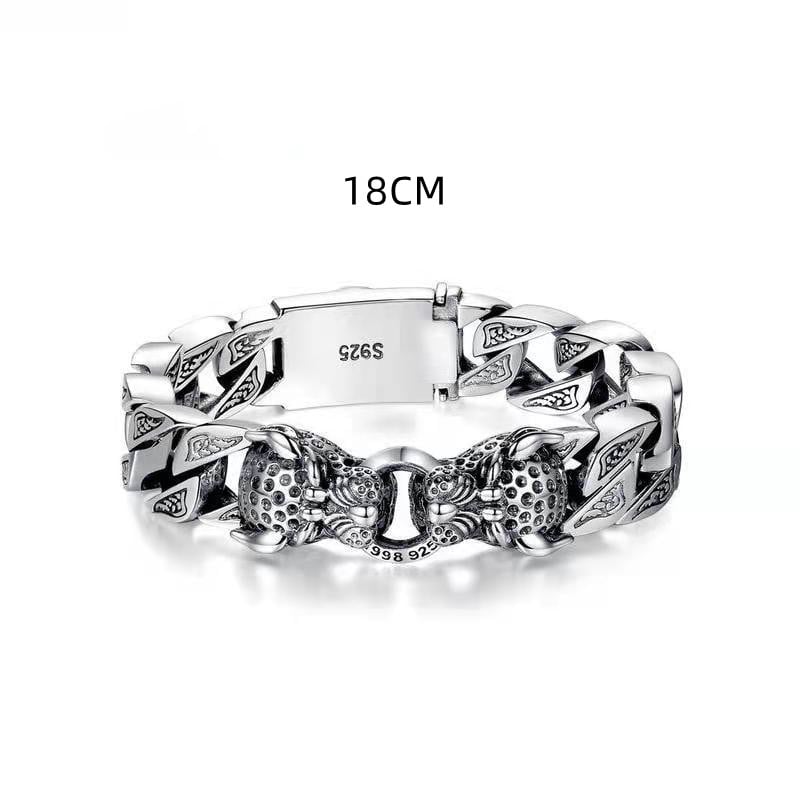 Pulsera Hombre Leopardo Diseño Feroz Metálico