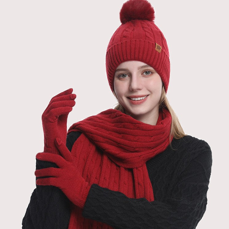 Conjunto gorro bufanda y guantes Invierno Abrigado - Vestiria