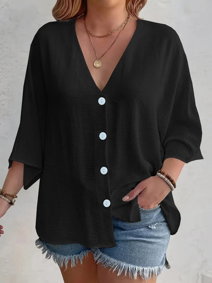 Blusa Mujer Ligera Cuello V - Vestiria