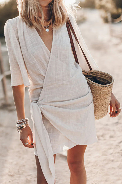 Vestido Envoltura Mujer Elegante