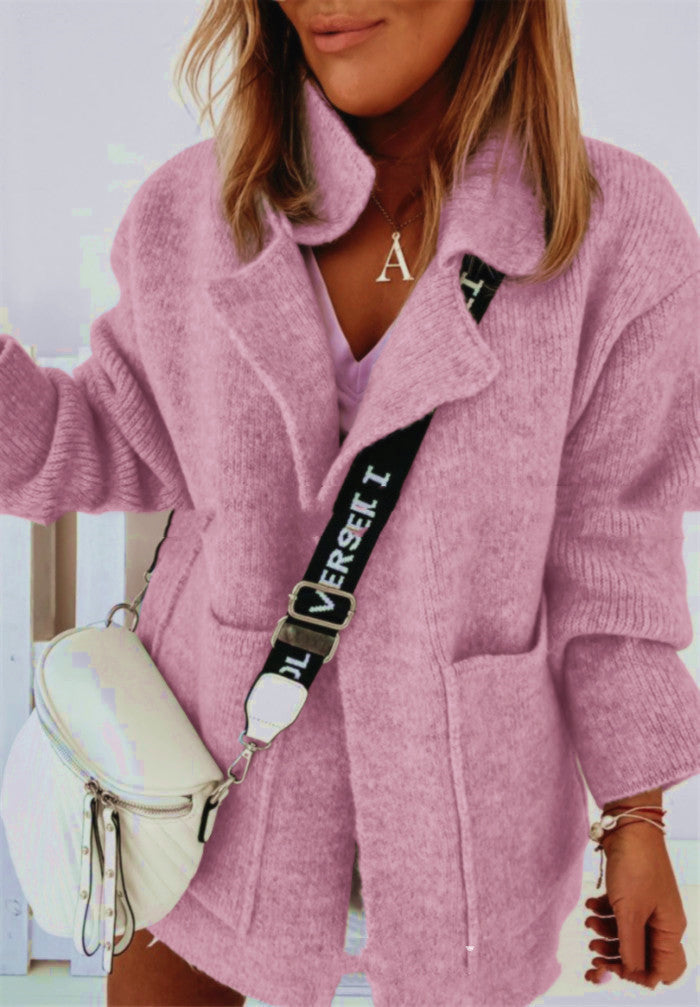 Cardigan Mujer Punto Mangas Amplias Cálido