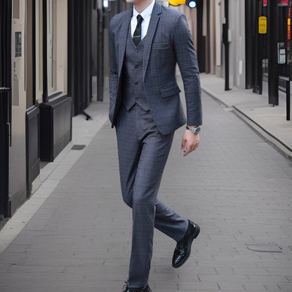 Traje Clásico Hombre 3 Piezas Elegante