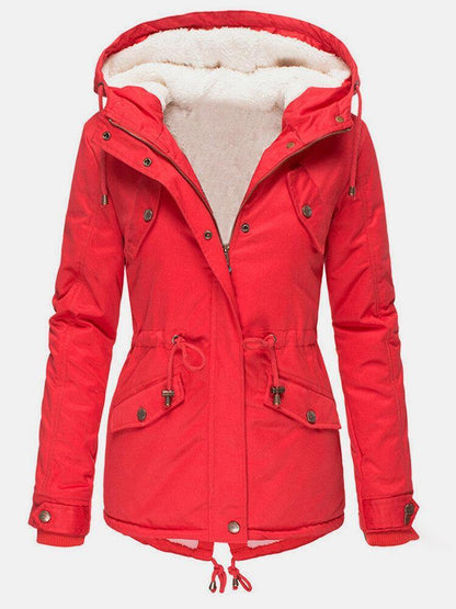 Abrigo Invierno Mujer Forro Polar y Capucha - Vestiria