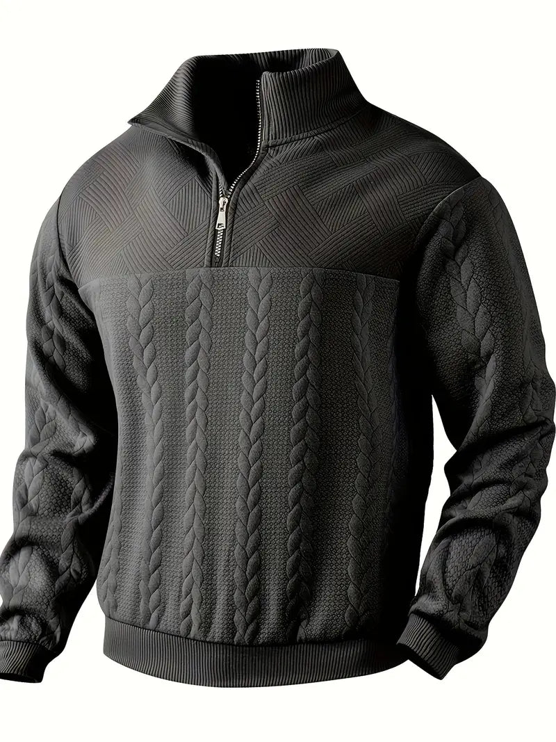 Jersey Hombre Cremallera Punto Trenzado