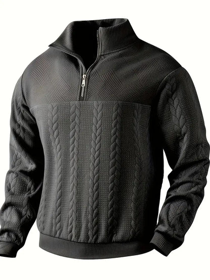 Jersey Hombre Cremallera Punto Trenzado