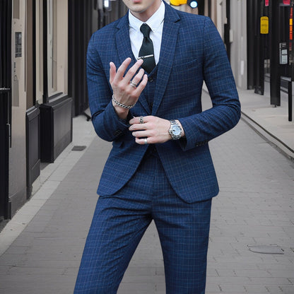 Traje Clásico Hombre 3 Piezas Elegante