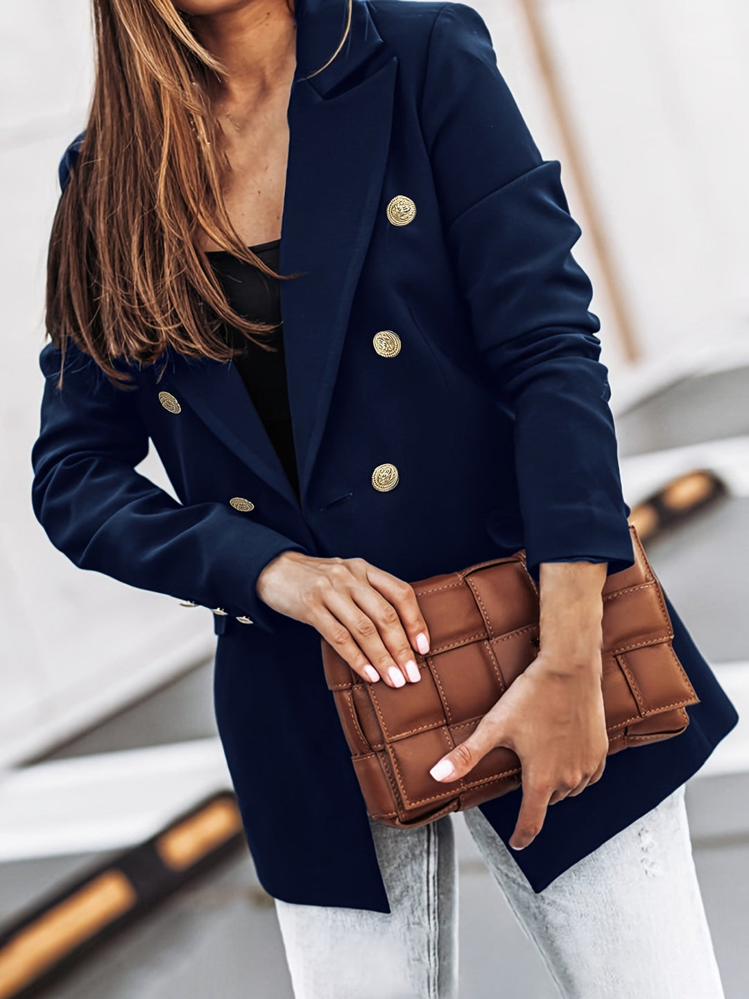 Chaqueta Mujer Invierno Doble Botón