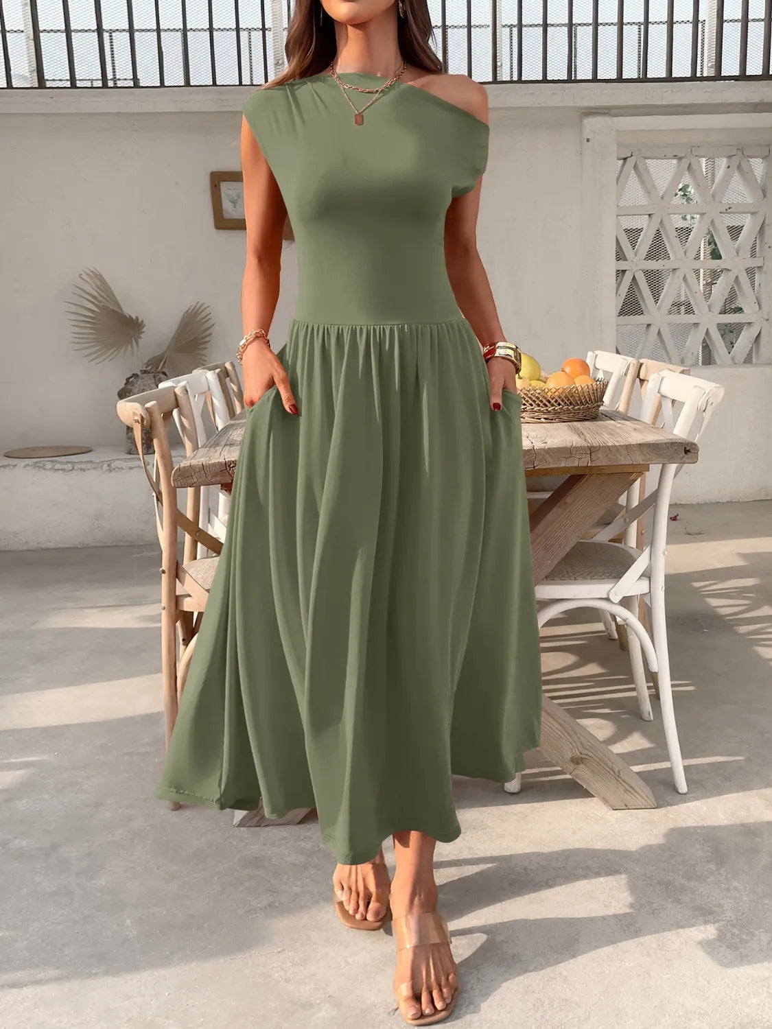 Vestido Asimétrico Elegante Mujer