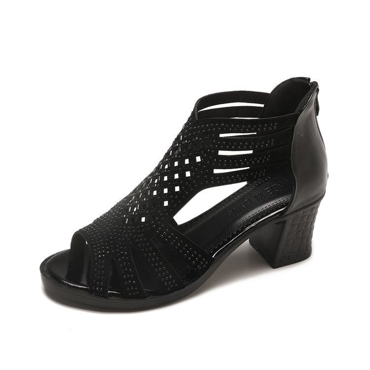 Sandalias Mujer Tacón Alto Estilo Clásico