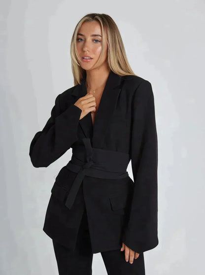 Chaquetilla Mujer Cinturón Ajustable