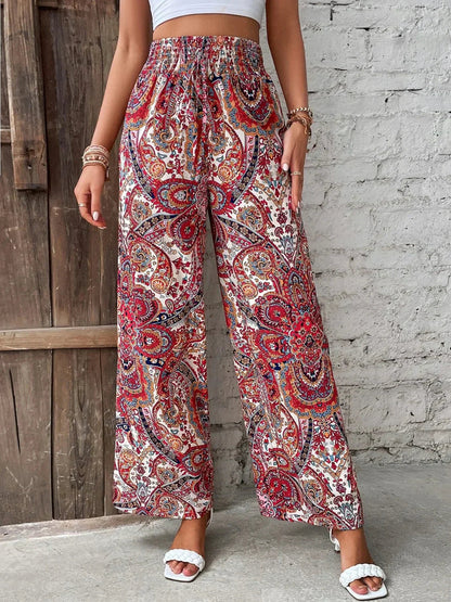 Pantalones Mujer Estampados Amplios Elegantes