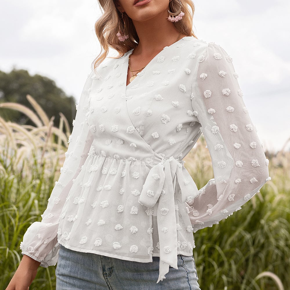 Blusa de Mujer Encaje Florado Primavera - Vestiria