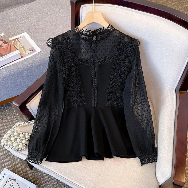 Blusa de Encaje Femenina Elegante - Vestiria