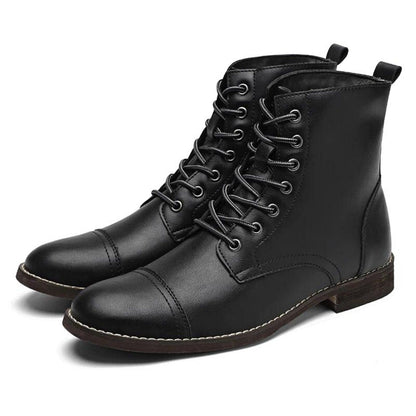 Botas Cuero Hombre Clásicas Cordones