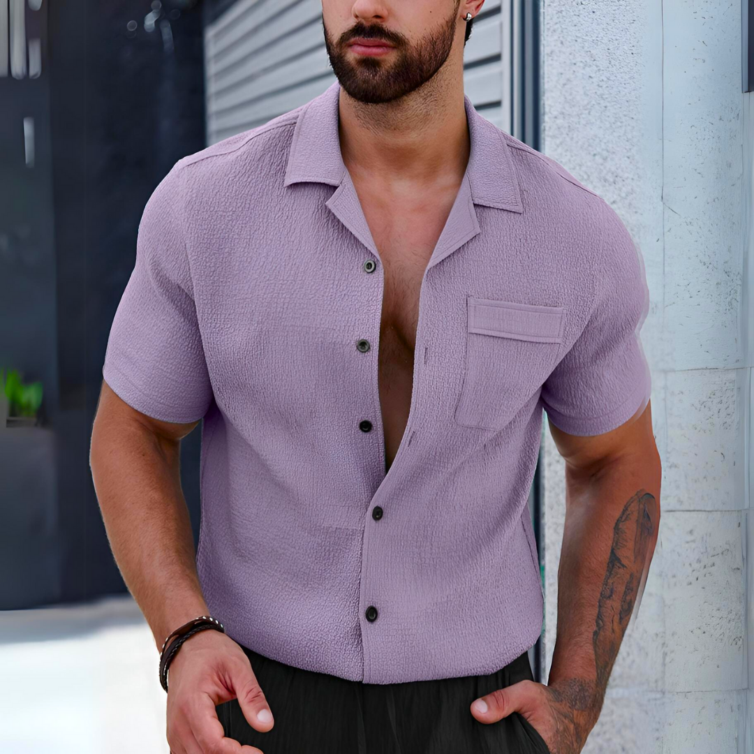 Camisa Casual Hombre Cierre Botones
