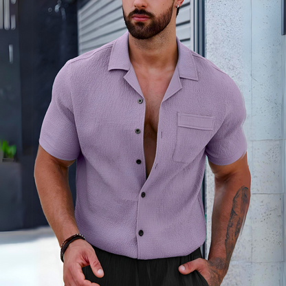 Camisa Casual Hombre Cierre Botones