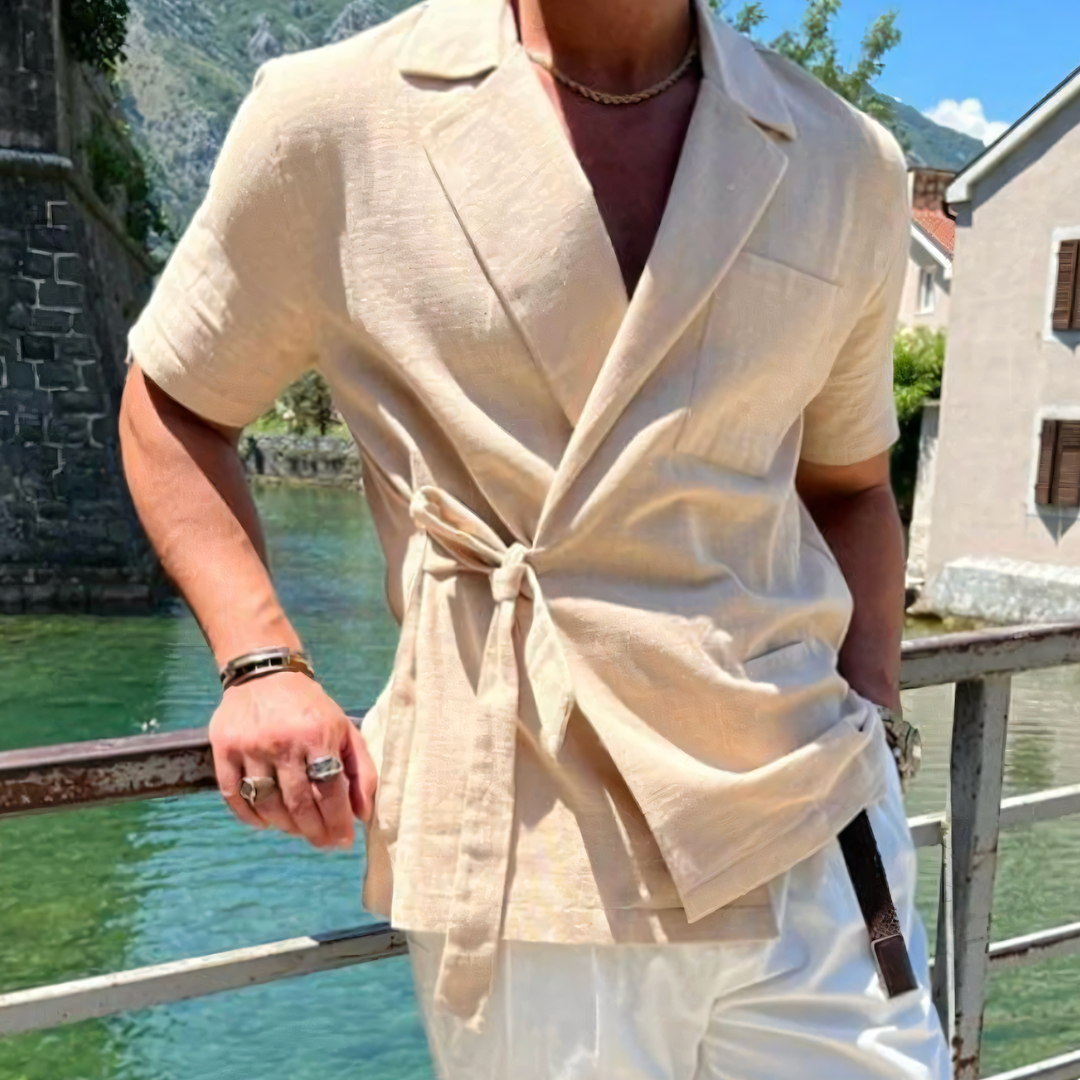 Camisa Lino Hombre Clásica Ligera