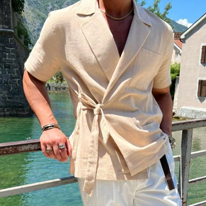 Camisa Lino Hombre Clásica Ligera