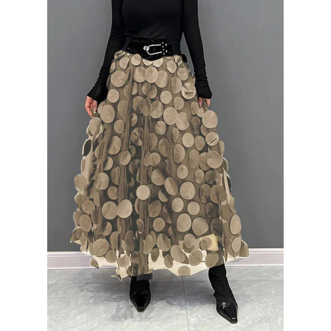 Falda Maxi Retro Estampado Floral Mujer - Vestiria