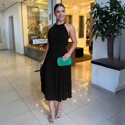 Vestido Mujer Sin Mangas Estilo Clásico