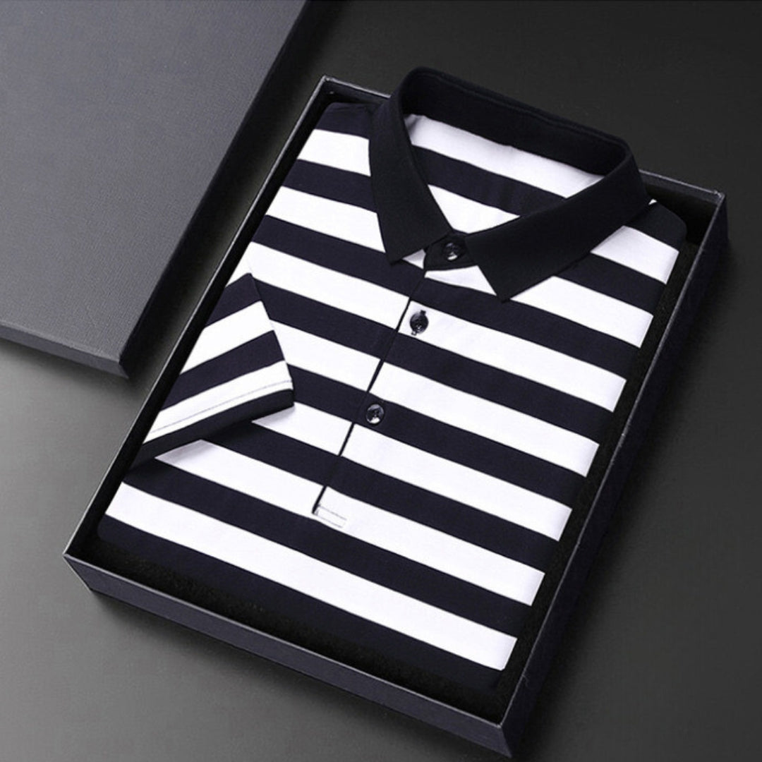 Camisa Polo Estriada Hombre Clásica - Vestiria