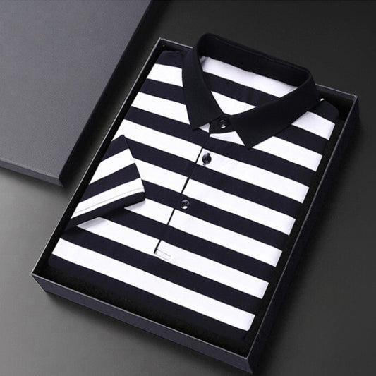 Camisa Polo Estriada Hombre Clásica - Vestiria