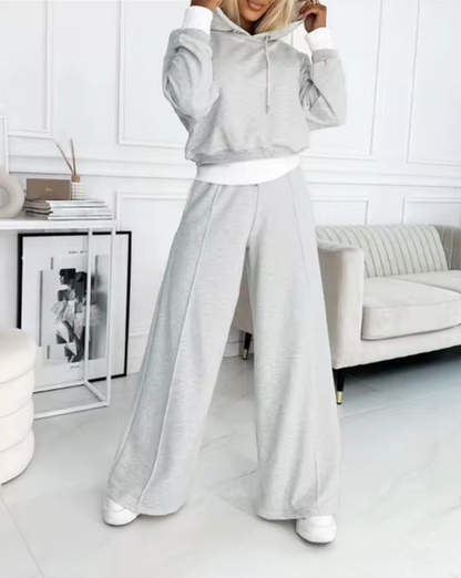 Conjunto Deportivo Sudadera y Pantalón Ancho Mujer